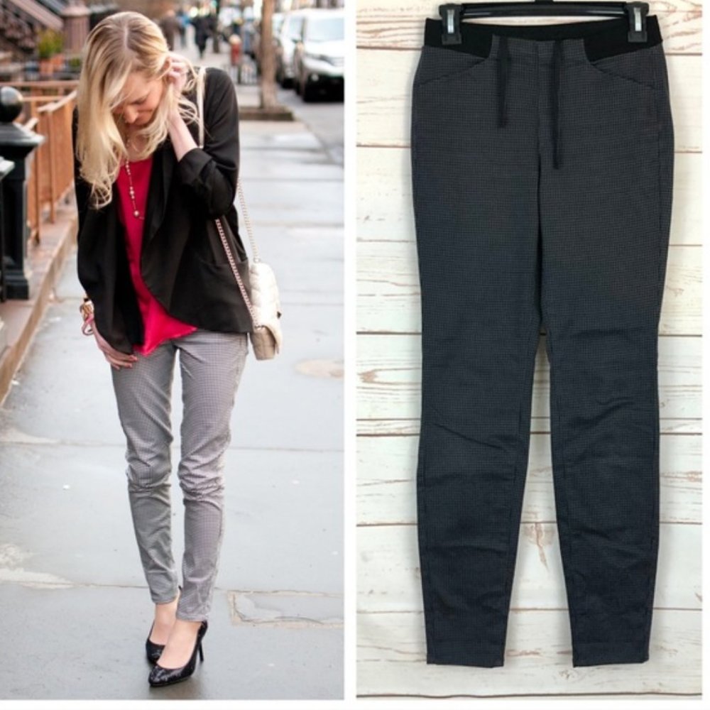 Uniqlo Houndstooth Drawstring Casual Pants